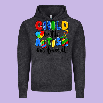 Child With Autism On Board Vintage Hoodie Designed By Artiststas