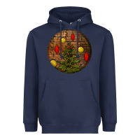 Navy christmas Heavyweight Hoodie - BundleAndBundleShop