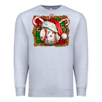 Heather Grey baseball christmas Premium Sweatshirt - FaDigitalArtStudio
