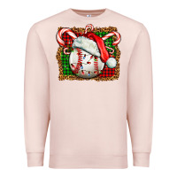 Pale Pink baseball christmas Premium Sweatshirt - FaDigitalArtStudio