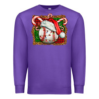 Purple baseball christmas Premium Sweatshirt - FaDigitalArtStudio
