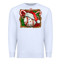 White baseball christmas Premium Sweatshirt - FaDigitalArtStudio