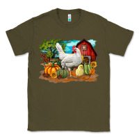 Army Green Fall Chicken Classic Tee - LillyAllenDesigns