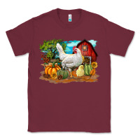 Burgundy Fall Chicken Classic Tee - LillyAllenDesigns