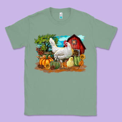 Fall Chicken Classic Tee Designed By Lillyallendesigns