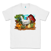 White Fall Chicken Classic Tee - LillyAllenDesigns