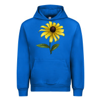 Cobalt Black Eyed Susan Flower Illustrations Urban Hoodie - LillyAllenDesigns