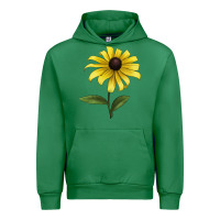 Emerald Black Eyed Susan Flower Illustrations Urban Hoodie - LillyAllenDesigns