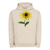 Pigment French Oak Black Eyed Susan Flower Illustrations Urban Hoodie - LillyAllenDesigns