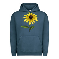 Pigment Midnight Navy Black Eyed Susan Flower Illustrations Urban Hoodie - LillyAllenDesigns