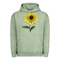 Pigment Oil Green Black Eyed Susan Flower Illustrations Urban Hoodie - LillyAllenDesigns