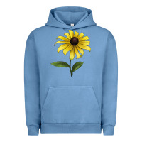 Pigment Pebble Blue Black Eyed Susan Flower Illustrations Urban Hoodie - LillyAllenDesigns