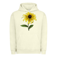 Pigment Pistachio Black Eyed Susan Flower Illustrations Urban Hoodie - LillyAllenDesigns