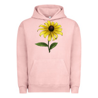 Pigment Salmon Black Eyed Susan Flower Illustrations Urban Hoodie - LillyAllenDesigns