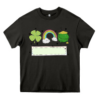 Asphalt st patrick's trio name patch Heavy Core Tee - MaliasSmallBusiness