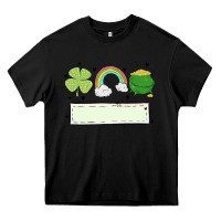 Black st patrick's trio name patch Heavy Core Tee - MaliasSmallBusiness