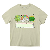 Mossy st patrick's trio name patch Heavy Core Tee - MaliasSmallBusiness