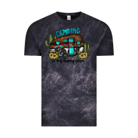 Cloud Black camping is my happy place2 Vintage Tee - JahusDesignShop
