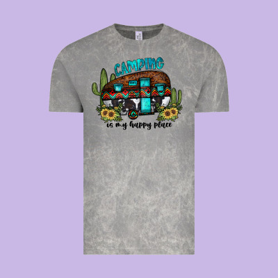 Camping Is My Happy Place2 Vintage Tee Designed By Jahusdesignshop
