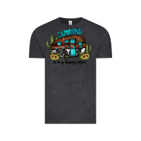 Vintage Black camping is my happy place2 Vintage Tee - JahusDesignShop