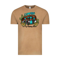 Vintage Camel camping is my happy place2 Vintage Tee - JahusDesignShop