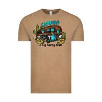 Vintage Coffee camping is my happy place2 Vintage Tee - JahusDesignShop