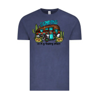 Vintage Denim camping is my happy place2 Vintage Tee - JahusDesignShop