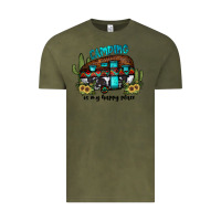 Vintage Olive camping is my happy place2 Vintage Tee - JahusDesignShop