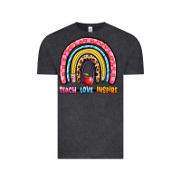 Vintage Black teach love inspire rainbow Vintage Tee - Artiststas