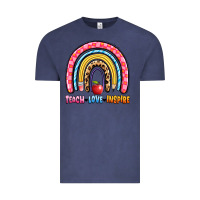 Vintage Denim teach love inspire rainbow Vintage Tee - Artiststas