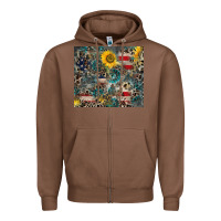 Chestnut America Flag Leopard Gemstone Sunflower Zipper Hoodie - CowCowDesign