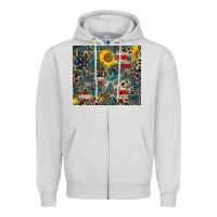 Dove Grey America Flag Leopard Gemstone Sunflower Zipper Hoodie - CowCowDesign