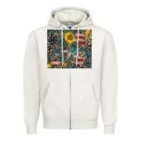 Oatmeal Heather America Flag Leopard Gemstone Sunflower Zipper Hoodie - CowCowDesign