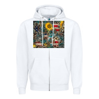 White America Flag Leopard Gemstone Sunflower Zipper Hoodie - CowCowDesign