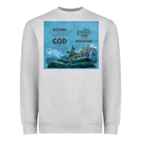 Heather Grey nothing is impossible with cross Heavyweight Sweatshirt - TumblerDesignByShophia