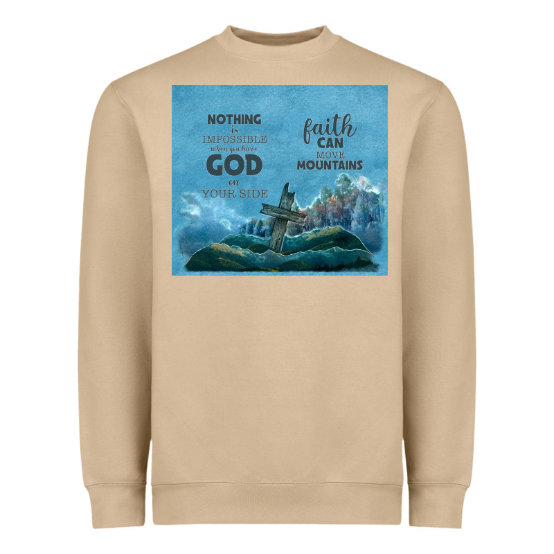 Nothing Is Impossible With Cross Heavyweight Sweatshirt by TumblerDesignByShophia | Teevron