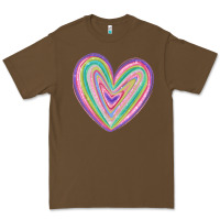 Cacao valentine's day colorful heart Premium Tee - MaliasSmallBusiness