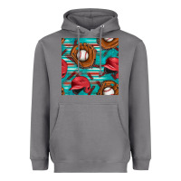 Storm baseball helmet and glove with serape seamless pattern Heavyweight Hoodie - BundleAndBundleShop