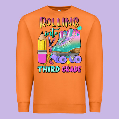 Rolling Into Third Grade Premium Sweatshirt Designed By Bundleandbundleshop