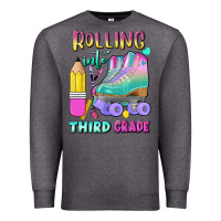 Charcoal Heather rolling into third grade Premium Sweatshirt - BundleAndBundleShop