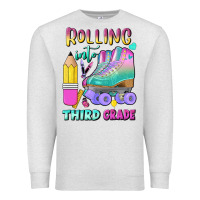 Oatmeal Heather rolling into third grade Premium Sweatshirt - BundleAndBundleShop
