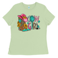 Matcha cow girl western boots Ladies Tee - MaliasSmallBusiness
