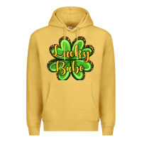 Antique Gold St. Patrick's Lucky babe Premium Hoodie - OliviaCreatesArt