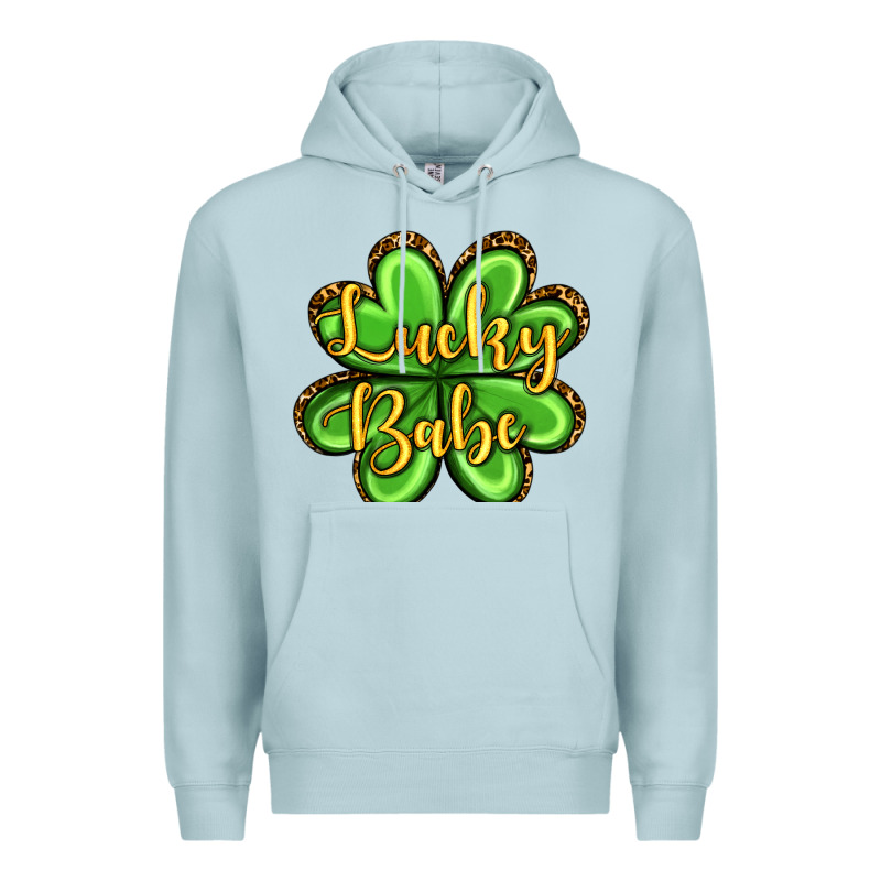 St. Patrick's Lucky Babe Premium Hoodie by OliviaCreatesArt | Teevron