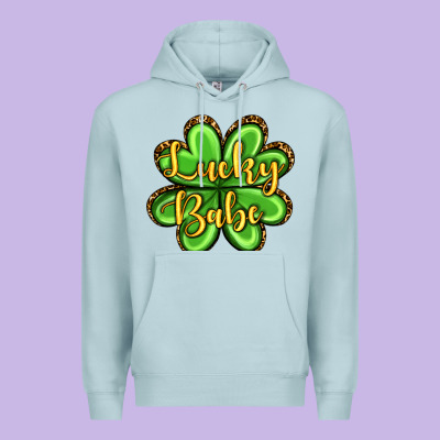 St. Patrick's Lucky Babe Premium Hoodie Designed By Oliviacreatesart