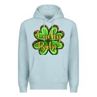 Blue Mist St. Patrick's Lucky babe Premium Hoodie - OliviaCreatesArt