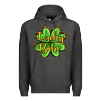 Charcoal Heather St. Patrick's Lucky babe Premium Hoodie - OliviaCreatesArt