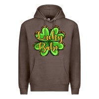 Coffee St. Patrick's Lucky babe Premium Hoodie - OliviaCreatesArt