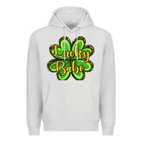 Dove Grey St. Patrick's Lucky babe Premium Hoodie - OliviaCreatesArt