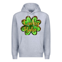 Heather Grey St. Patrick's Lucky babe Premium Hoodie - OliviaCreatesArt